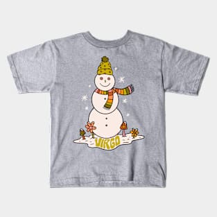 Virgo Snowman Kids T-Shirt